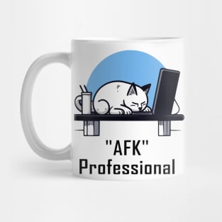 AFK Gamer Cat Funny Professional Gift Mug